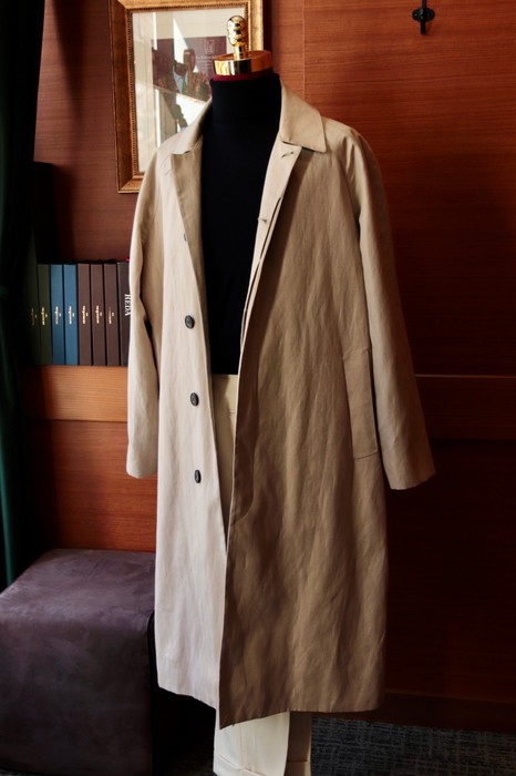 ありそうでなかったリネンスプリングコート Michele Shin